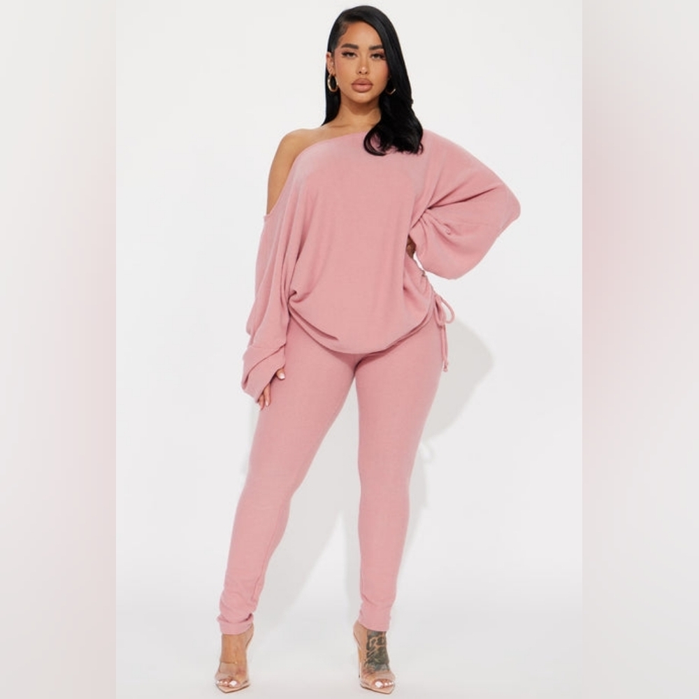 Comfy Mood Legging Set - Mauve (L)